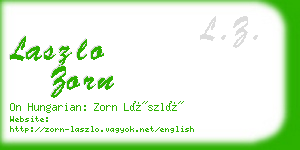 laszlo zorn business card